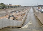 Úprava koryta na řece Rímac v Limě (Peru)